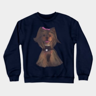 Cute yorkie dog fine art Crewneck Sweatshirt